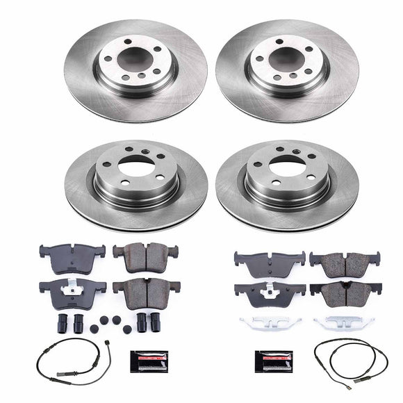 PowerStop OE Stock Replacement Low-Dust Ceramic Brake Pad and Rotor Kit