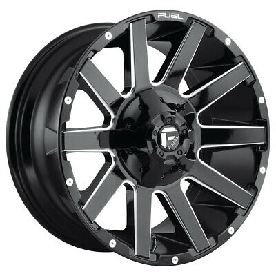 26X12 Fuel D615 Contra Gloss Black Milled 6X135/6X139.7 ET-44 wheel/rim