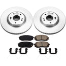 PowerStop Genuine Geomet Coated Rotor and Low-Dust Ceramic Brake Pad Kit