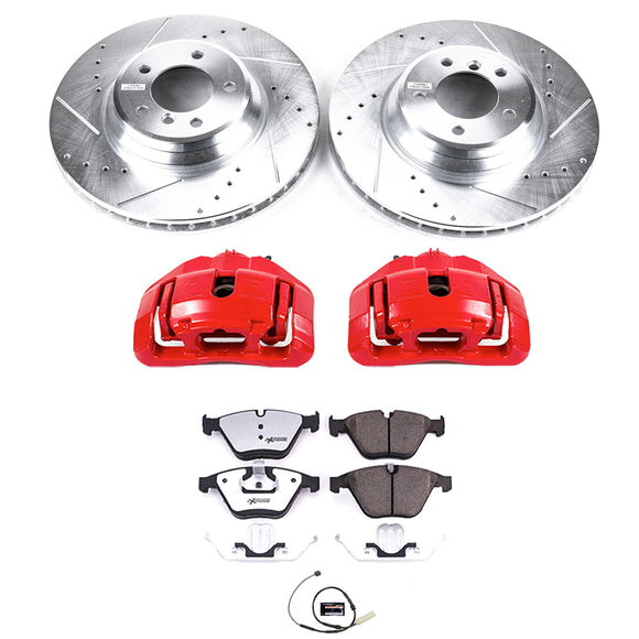 PowerStop Z26 Street Performance Ceramic Brake Pad, Drilled Slotted Rotor, and C