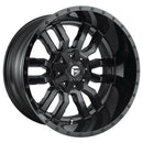 22x10 Fuel Off-Road D596 Sledge Matte Black Gloss Black Lip 6x135 ET10 Wheel