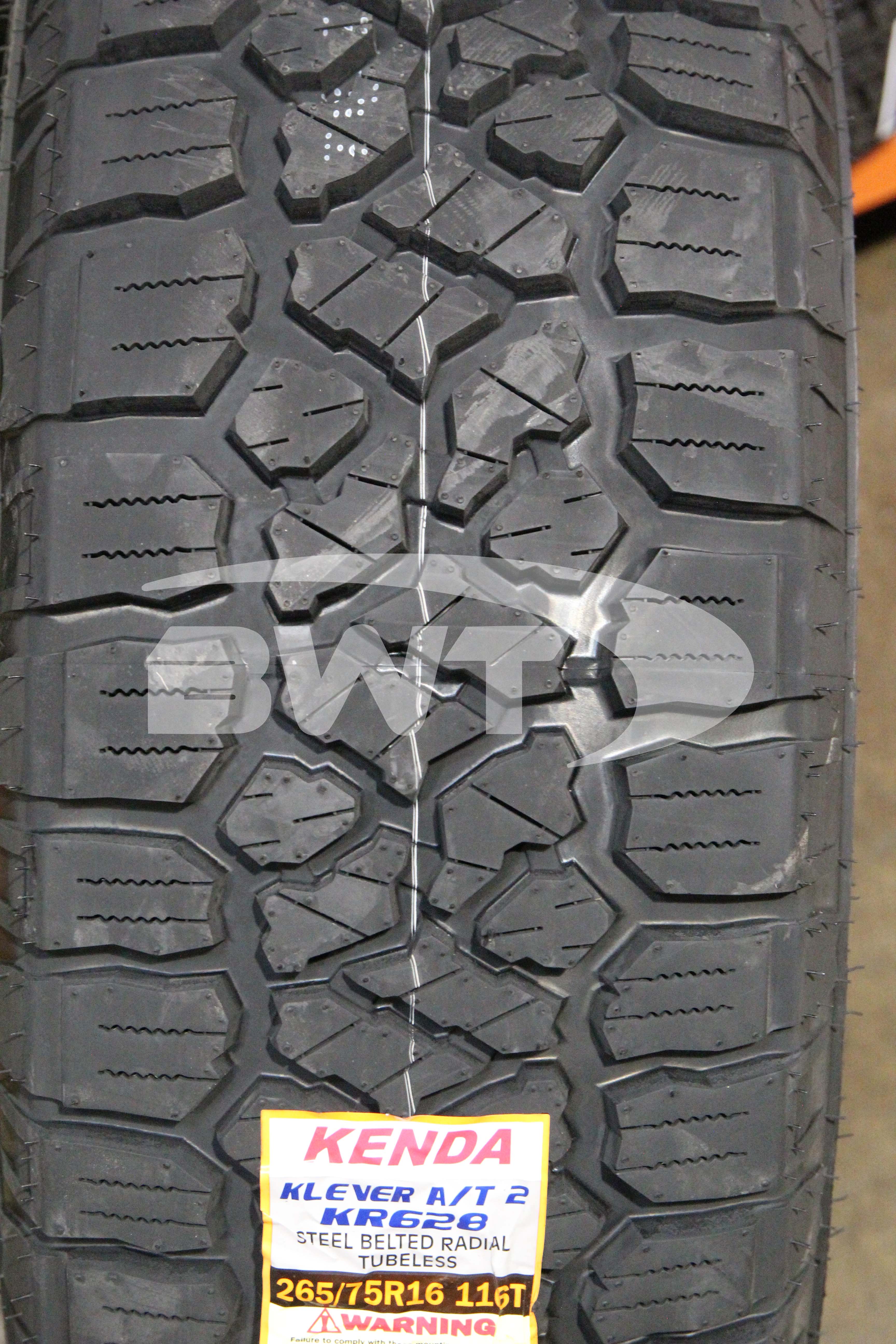 Kenda Klever A/T 2 Tire(s) 265/75R16 116T SL RBL 2657516 - 0