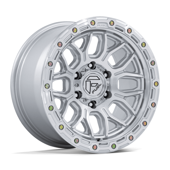 17x9 Fuel Off-Road FC881 Surge Gloss Silver With Machined Face 6x135 ET20 Wheel
