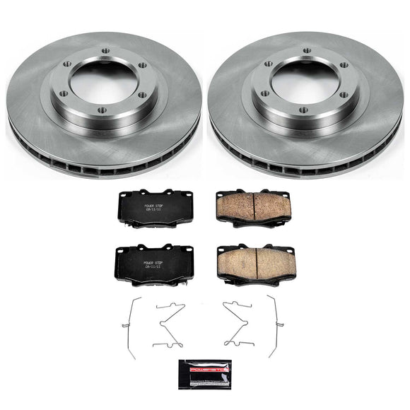 PowerStop OE Stock Replacement Low-Dust Ceramic Brake Pad and Rotor Kit