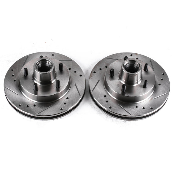 PowerStop Evolution Drilled And Slotted Rotors Pair Front For Chevrolet Malibu