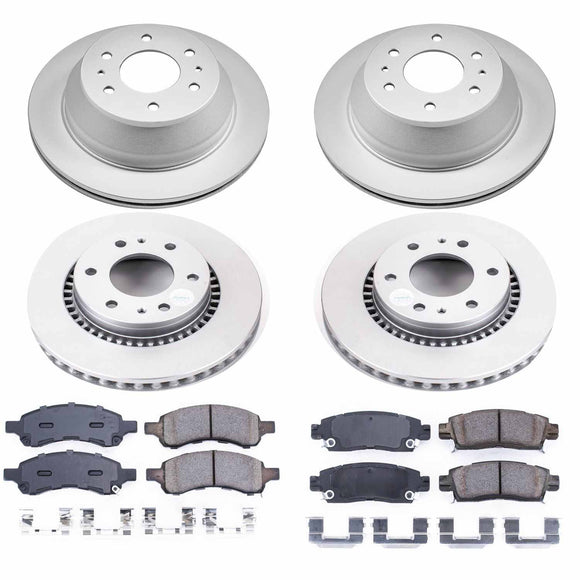 PowerStop Genuine Geomet Coated Rotor and Low-Dust Ceramic Brake Pad Kit