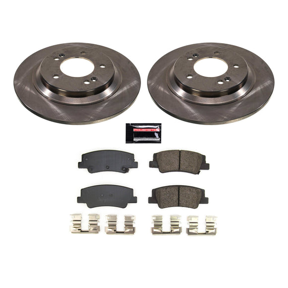 PowerStop OE Stock Replacement Low-Dust Ceramic Brake Pad and Rotor Kit