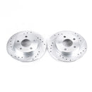 PowerStop Evolution Drilled Slotted Rotors Pair Rear For Ford Taurus