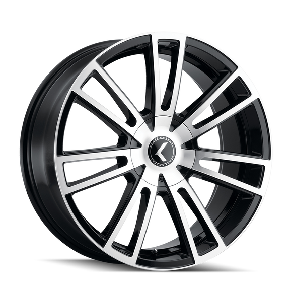 18x8 Kraze Spectra Gloss Black Machined 5x110 ET40 CB72.62 Wheel Rim