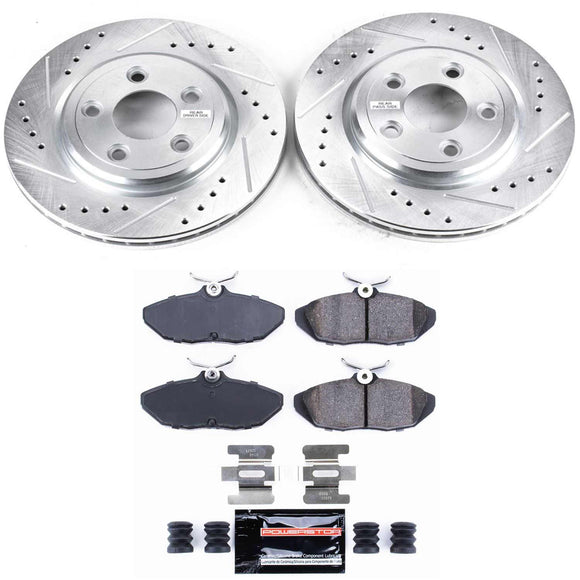 PowerStop Z23 Daily Driver Carbon-Fiber Ceramic Brake Pad and Drilled & Slotted