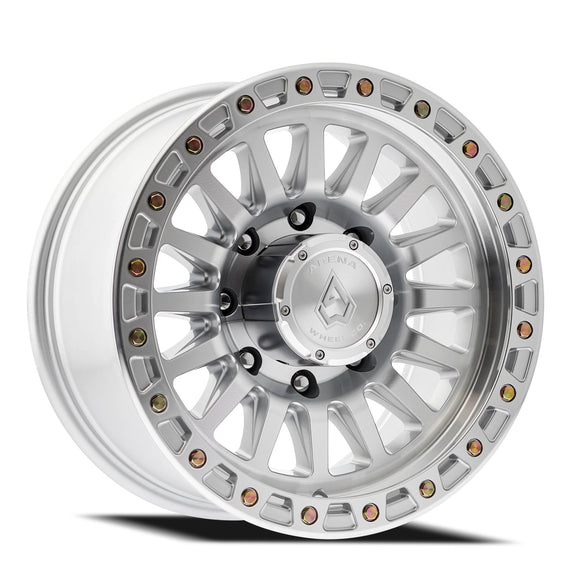 17x9 Arena Wheel Trophy Gloss Silver Machined Wheel 8x165.1 ET0 CB125.1