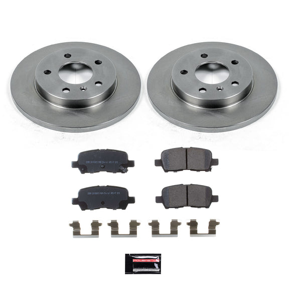 PowerStop OE Stock Replacement Low-Dust Ceramic Brake Pad and Rotor Kit