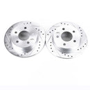 PowerStop Evolution Drilled Slotted Rotors Pair Rear For Ford Mustang