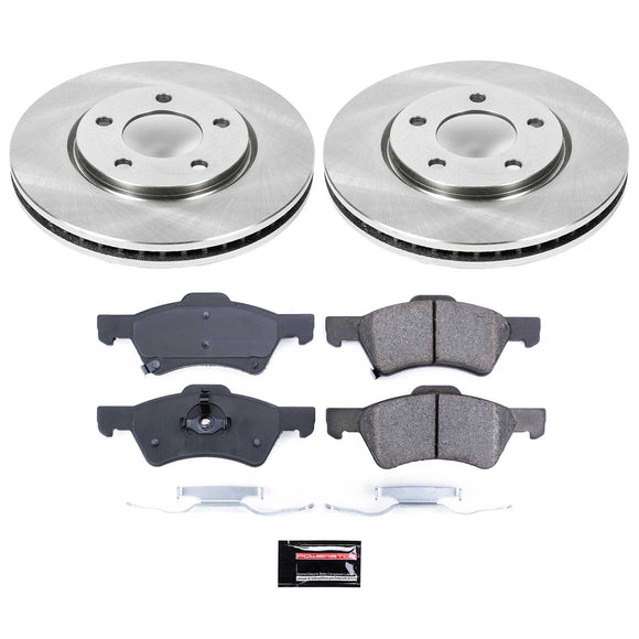 PowerStop OE Stock Replacement Low-Dust Ceramic Brake Pad and Rotor Kit