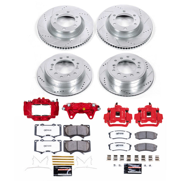 PowerStop Z36 Truck and SUV Ceramic Brake Pad, Drilled & Slotted Rotor, and Cali