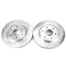 PowerStop Evolution Drilled Slotted Rotors Pair Front For Nissan Armada