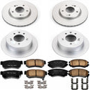 PowerStop Genuine Geomet Coated Rotor and Low-Dust Ceramic Brake Pad Kit
