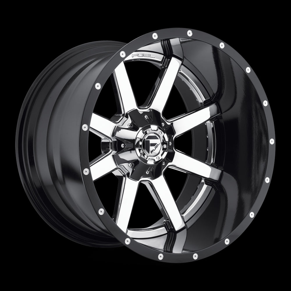 22X14 Fuel D260 Maverick Chrome/GBL 8X180 ET-70 wheel/rim