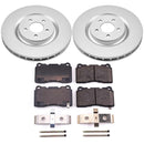 PowerStop Genuine Geomet Coated Rotor and Low-Dust Ceramic Brake Pad Kit