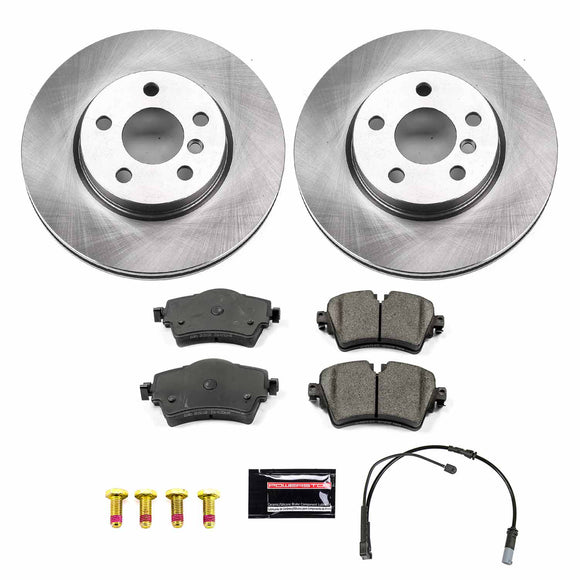 PowerStop OE Stock Replacement Low-Dust Ceramic Brake Pad and Rotor Kit