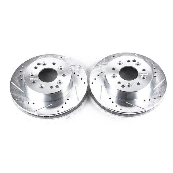 PowerStop Evolution Drilled Slotted Rotors Pair Front For Chevrolet Camaro