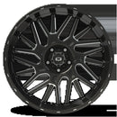 24x12 Vision 404 Gloss Black Milled Spoke 5x139.7 ET-51 wheel/rim