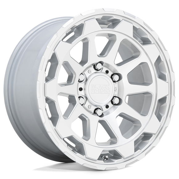 20x9 Black Rhino Rotor Gloss Silver Mirror Cut Face 5x127 ET2.00 Wheel
