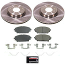 PowerStop OE Stock Replacement Low-Dust Ceramic Brake Pad and Rotor Kit