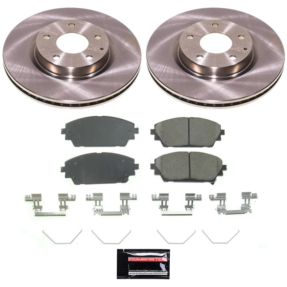 PowerStop OE Stock Replacement Low-Dust Ceramic Brake Pad and Rotor Kit