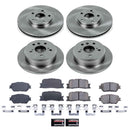 PowerStop OE Stock Replacement Low-Dust Ceramic Brake Pad and Rotor Kit
