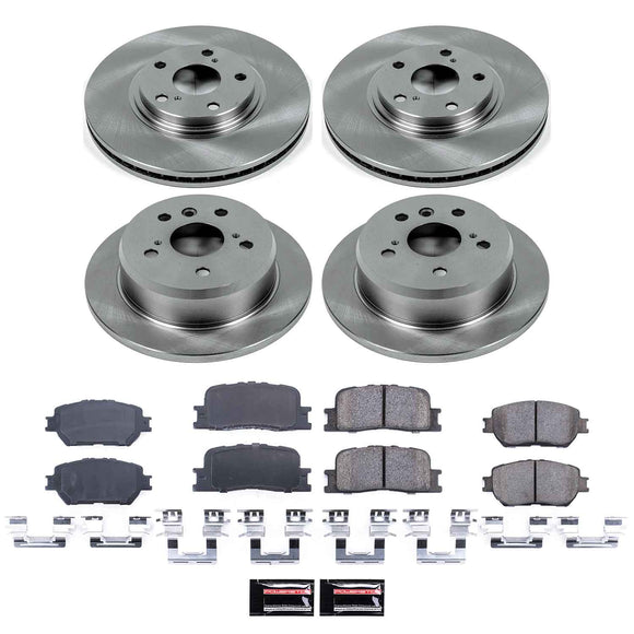 PowerStop OE Stock Replacement Low-Dust Ceramic Brake Pad and Rotor Kit