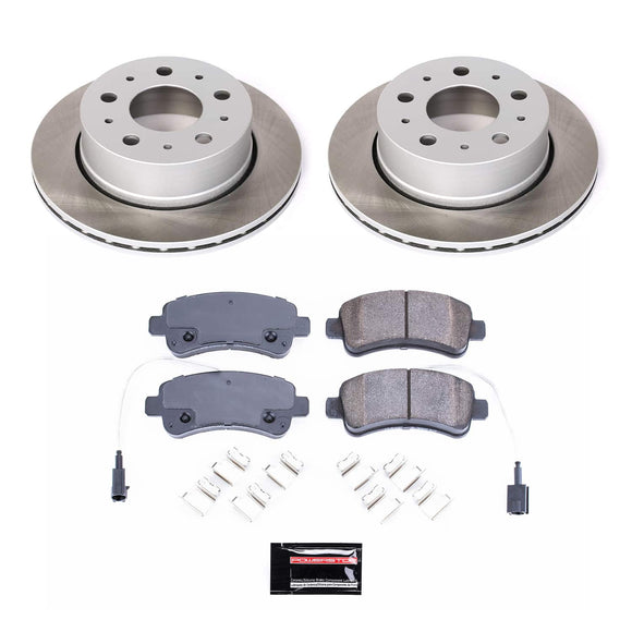PowerStop Semi-Coated Rotor and Low-Dust Ceramic Brake Pad Kit