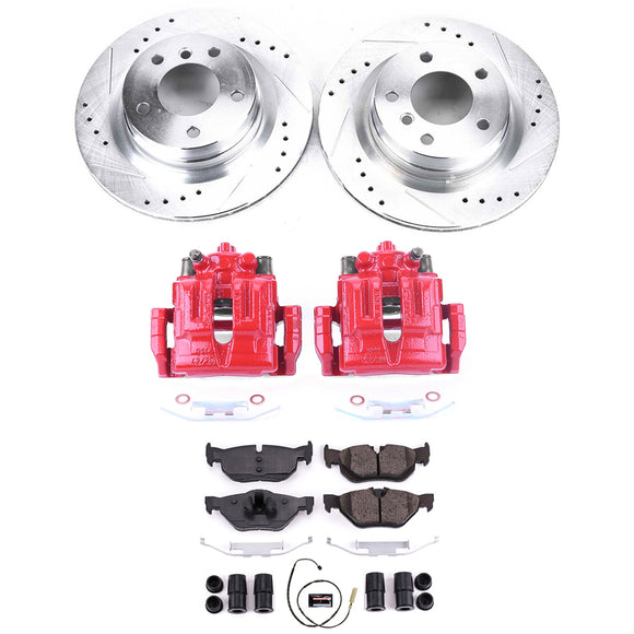 PowerStop Z23 Daily Driver Carbon-Fiber Ceramic Pads Drilled & Slotted Rotor & C