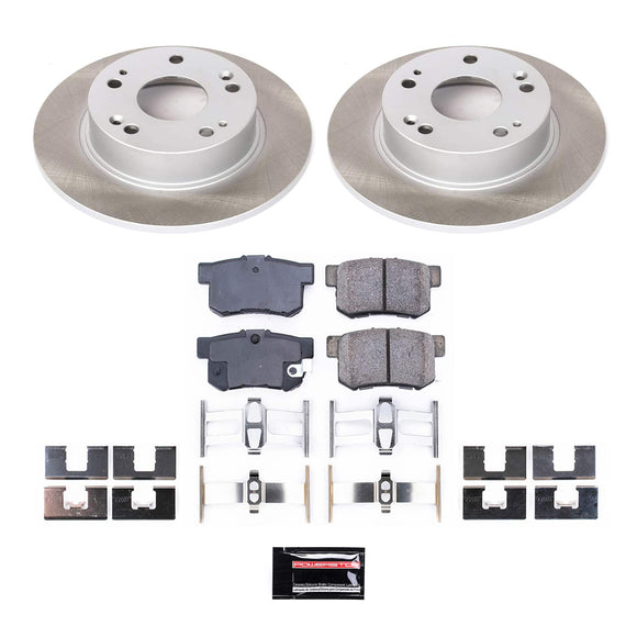 PowerStop Semi-Coated Rotor and Low-Dust Ceramic Brake Pad Kit