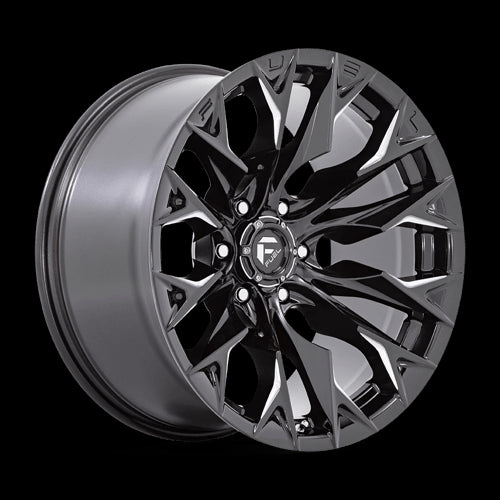 20X9 Fuel 1PC D803 Flame Gloss Black Milled 8X165.1 8X6.5 ET1 Wheel Rim - 0