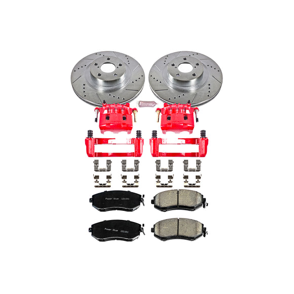 PowerStop Z23 Daily Driver Carbon-Fiber Ceramic Pads Drilled & Slotted Rotor & C