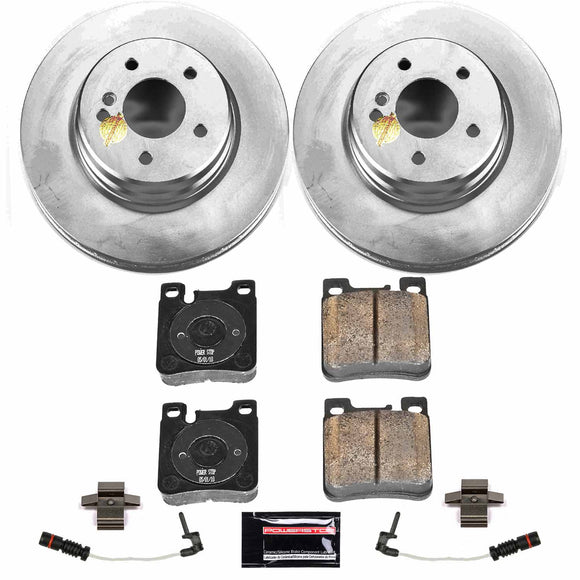 PowerStop Genuine Geomet Coated Rotor and Carbon-Fiber Ceramic Brake Pad Kit