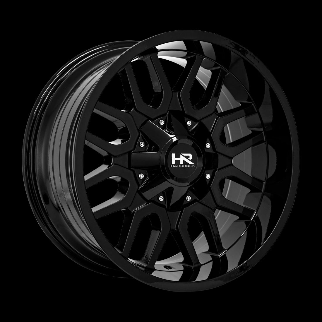 20x10 Hardrock Commander Gloss Black 6x135/139.7 ET-19 wheel/rim