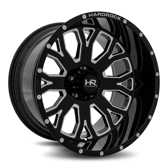 20x12 Hardrock Slammer XPosed Gloss Black Milled 5x150 ET-44 wheel/rim