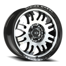 18x8.5 Vision 409 Inferno Black Machined Face 6x139.7 6x5.5 ET0 Wheel Rim