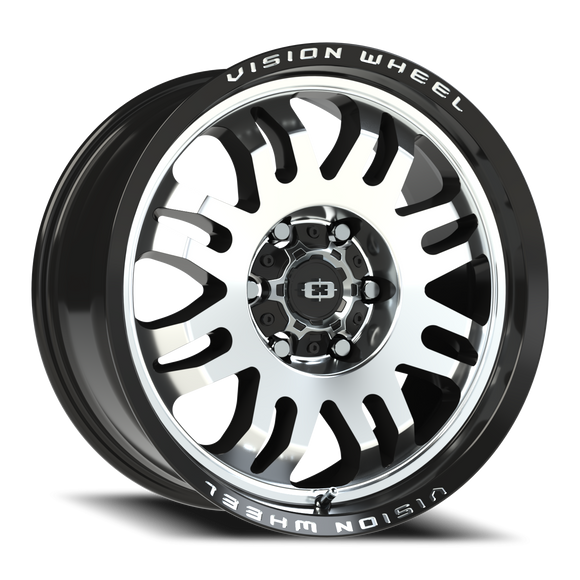 18x8.5 Vision 409 Inferno Black Machined Face 6x139.7 6x5.5 ET0 Wheel Rim