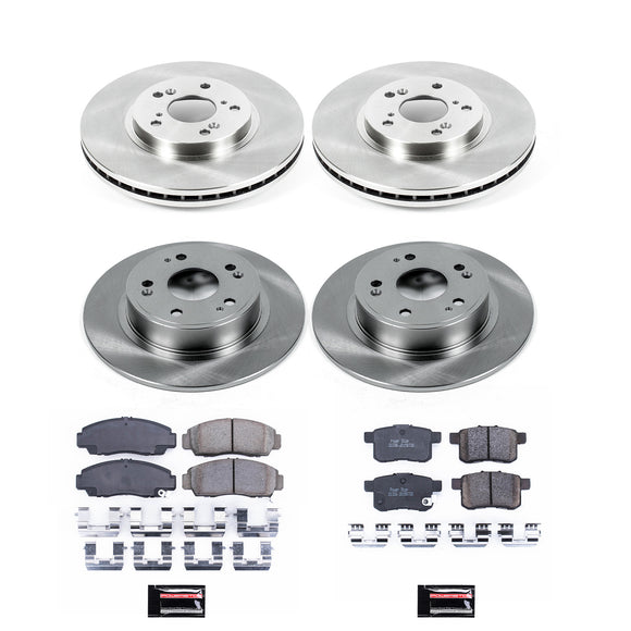 PowerStop OE Stock Replacement Low-Dust Ceramic Brake Pad and Rotor Kit