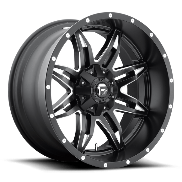 15X10 Fuel D567 LETHAL Matte Black Milled 5X114.3/5X120.65 ET-43 wheel/rim