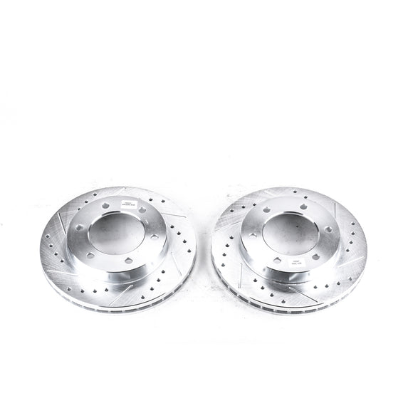 PowerStop Evolution Drilled Slotted Rotors Pair Front For Isuzu Rodeo