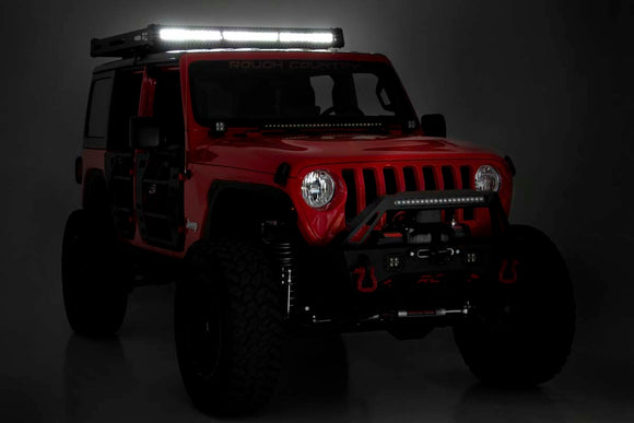 Rough Country Roof Rack Black Series Lights For Jeep Wrangler 18-23