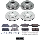 PowerStop OE Stock Replacement Low-Dust Ceramic Brake Pad and Rotor Kit