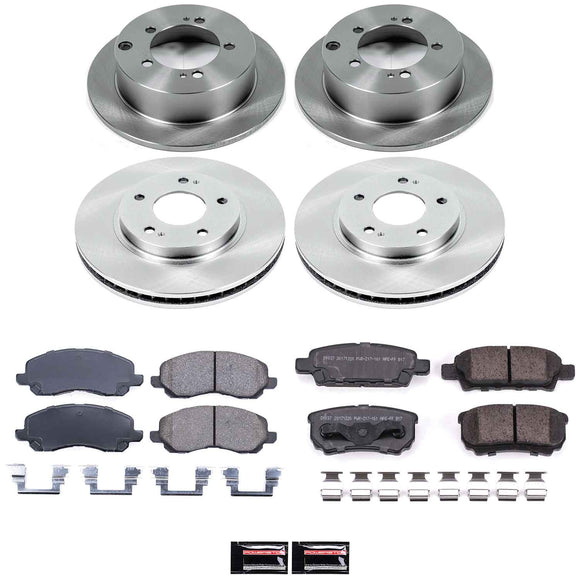 PowerStop OE Stock Replacement Low-Dust Ceramic Brake Pad and Rotor Kit