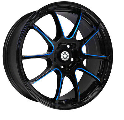 18x8 Konig Illusion Gloss Black/Blue Tint 5x114.3 5x4.5 ET45 Wheel Rim