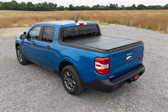 Rough Country Hard Tri-Fold Flip Up Bed Cover 4'6" Bed For Ford Maverick 22-23
