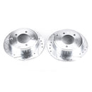 PowerStop Evolution Drilled Slotted Rotors Pair Rear For Chrysler Sebring